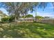 Expansive backyard with mature trees, lawn, and a screened enclosure, ideal for outdoor living at 10900 Se Timucuan Rd, Summerfield, FL 34491