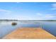 Picturesque lake view from the end of the wooden dock with ladder for easy access at 10900 Se Timucuan Rd, Summerfield, FL 34491