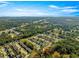 Expansive aerial view of a residential neighborhood surrounded by lush greenery and a clear blue sky at 415 Cierra Oaks Cir, Lady Lake, FL 32159