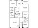 Detailed floor plan showcasing the layout, including bedrooms, kitchen, living spaces, and garage at 8498 Las Palmas Way, Wildwood, FL 34785