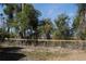 View of the backyard's wooden fence, showing the lot lines, and trees surrounding the property at 3560 Sw 24Th Avenue Rd, Ocala, FL 34471