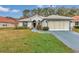 Inviting home with a manicured lawn, a driveway, and a convenient two-car garage enhancing its curb appeal at 6793 Sw 111Th Loop, Ocala, FL 34476