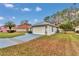 A view showcasing the home's exterior, complete with a driveway and lush green lawn at 6793 Sw 111Th Loop, Ocala, FL 34476