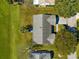 Aerial view of a single-Gathering home with a well-manicured lawn and mature trees at 9884 Se 175Th Pl, Summerfield, FL 34491