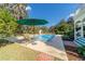 Relaxing backyard pool area with lounge chairs and lush greenery, perfect for outdoor enjoyment at 2775 Sw 53Rd St, Ocala, FL 34471