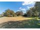 Spacious grassy backyard with mature trees and a glimpse of a pool in the distance at 2775 Sw 53Rd St, Ocala, FL 34471