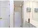 Bright bathroom featuring a glass-enclosed shower with white tiles at 2775 Sw 53Rd St, Ocala, FL 34471