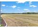 The backyard offers ample space and an unobstructed view of a vast, grassy field at 9581 Sw 63Rd Loop, Ocala, FL 34481