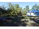 Spacious backyard with lush lawn and trees, featuring a pile of neatly stacked logs for cozy outdoor gatherings at 12330 Sw 43 St Rd, Ocala, FL 34481