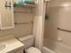 Bathroom with a tub and shower combination, vanity, and towel rack at 1917 Nw 50Th Cir, Ocala, FL 34482