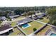 Residential area showcasing a fenced backyard with a sparkling pool, enhancing outdoor living and leisure at 3853 Se 60Th St, Ocala, FL 34480