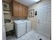 Convenient laundry room with washer, dryer, utility sink, and ample storage at 5500 Nw 23Rd Pl, Ocala, FL 34482