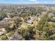 An aerial view of the home, pool and outbuilding surrounded by a lush forest canopy at 5995 Se 22Nd Ave, Ocala, FL 34480