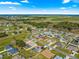 Bird's eye view of home with an enclosed pool, nestled within a quiet residential community at 10100 Se 69Th Ave, Belleview, FL 34420