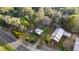 Aerial view of the property next to a road and other buildings at 21055 Highway 441 N, Micanopy, FL 32667