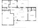 Detailed floor plan showing layout of bedrooms, kitchen, living room, and garage at 506 Clear Rd, Ocala, FL 34472