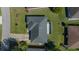 Overhead view of roof and backyard featuring a fenced patio at 6196 Sw 84Th Place Rd, Ocala, FL 34476