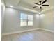 A bright bedroom features a window, recessed lighting, a ceiling fan and neutral paint at 8295 Se 159Th Ln, Summerfield, FL 34491