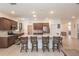 Kitchen featuring stainless appliances, granite countertops, and center island with seating at 8532 Sw 79Th Ave, Ocala, FL 34481