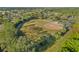 Aerial shot of the community ball field, including the backstop and green space at 9033 Se 136Th Loop, Summerfield, FL 34491