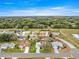 A captivating aerial view of a single-story home with a driveway and mature landscaping in a vibrant neighborhood at 9661 Se 173Rd Pl, Summerfield, FL 34491