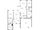 Detailed floor plan showcasing the layout of the primary bedroom, living room, kitchen, and other rooms within the home at 7151 Sw 96Th Ct, Ocala, FL 34481