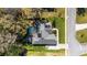 Birds-eye view of the house and pool with solar panels, highlighting its location on a well-kept street at 4103 Se 10Th Ave, Ocala, FL 34480