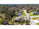 Backyard aerial view showcasing pool, manicured lawn, and fenced area, providing privacy and recreational space at 4103 Se 10Th Ave, Ocala, FL 34480