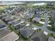 Aerial view of golf course community with serene lakes and well-manicured lawns surrounding each house at 383 Harlow Ln, The Villages, FL 32163