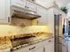 Close-up of a well-appointed kitchen with stainless steel appliances and decorative tile backsplash at 383 Harlow Ln, The Villages, FL 32163