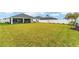 Spacious backyard with a covered patio, ideal for entertaining or enjoying peaceful outdoor moments at 503 Verlander St, The Villages, FL 34762