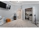 Bonus room with a closet with an office desk inside at 503 Verlander St, The Villages, FL 34762