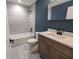 Cozy bathroom with tub and shower combo, vanity with sink, and modern fixtures at 6276 Nw 65 Nw Pl, Ocala, FL 34482