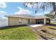 Spacious backyard featuring a screened lanai, lush greenery, and ample space for outdoor activities and relaxation at 6279 Se 8Th Lane, Ocala, FL 34472