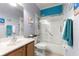 Bathroom with walk-in shower and updated fixtures at 8782 Sw 82Nd Court Rd, Ocala, FL 34481