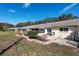 Neat lawn and shrubbery with retaining wall, leading to the home's back patio and screened in porch at 9504 Sw 97Th Ln # B, Ocala, FL 34481