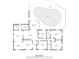 The home's floor plan includes a spacious living area, bedrooms and large outdoor pool at 4040 E Fort King St, Ocala, FL 34470