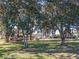 Expansive front yard with mature trees and colorful landscaping at 10376 Se 43Rd Ct, Belleview, FL 34420