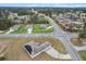 An aerial view of the property showcasing the neighborhood and surrounding trees at 10512 Sw 49Th Avenue Rd, Ocala, FL 34476