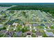 Aerial shot showcasing a residential neighborhood with tree lined streets and well-manicured lawns at 6875 Se 11Th Pl, Ocala, FL 34472