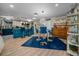 Open-concept kitchen and dining area with a blue accent rug and modern decor at 1905 Nw 25Th Ave, Ocala, FL 34475