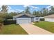 Well-maintained single-Gathering home featuring a two-car garage, green lawn, and a private, fenced backyard at 3125 Sw 172Nd Lane Rd, Ocala, FL 34473