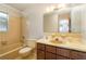 A full bathroom featuring a bathtub, toilet, and sink with vanity at 3204 Ne 16Th Ave, Ocala, FL 34479