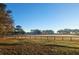 Scenic view of a lush pasture with mature trees under a clear blue sky at 8585 Nw 162Nd Ct, Morriston, FL 32668