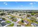 Lovely aerial view of a quiet residential neighborhood with lush lawns and clear blue skies at 9493 Se 173Rd Ln, Summerfield, FL 34491