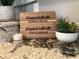 Decorated kitchen counter features a cutting board sign, succulent plant, and candle at 1986 Altamonte Way, The Villages, FL 32162