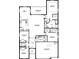 Detailed floor plan showcasing the layout of the home including the kitchen, bedrooms, and garage at 3071 Canopy Oak Blvd, Wildwood, FL 34785