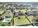 Aerial view of the home highlighting a spacious backyard with a pool, tiki bar, and room for outdoor enjoyment at 4731 Se 32Nd St, Ocala, FL 34480