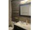 Modern bathroom featuring wood-look tile and unique shelving at 6699 Nw 61St St, Ocala, FL 34482