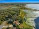 Scenic view of a home with a private dock on a lake, surrounded by natural wetlands and foliage at 10650 Se 101St Avenue Rd, Belleview, FL 34420